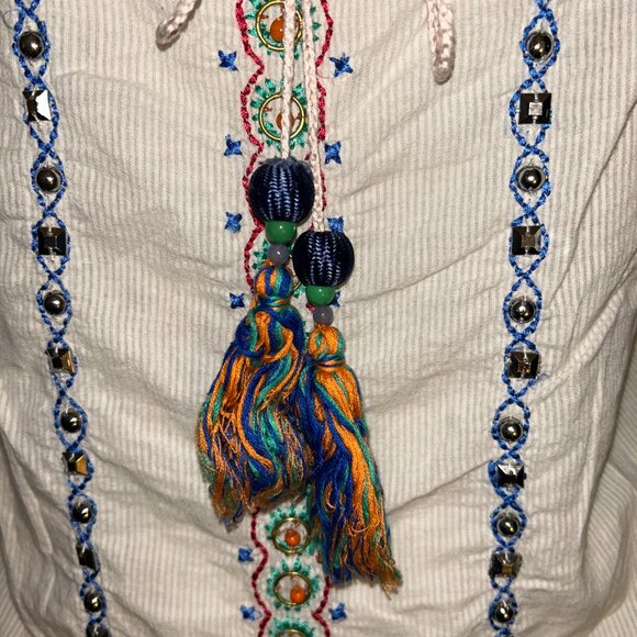 British India Traveller Blouse Top Embroidered - Picture 4 of 12